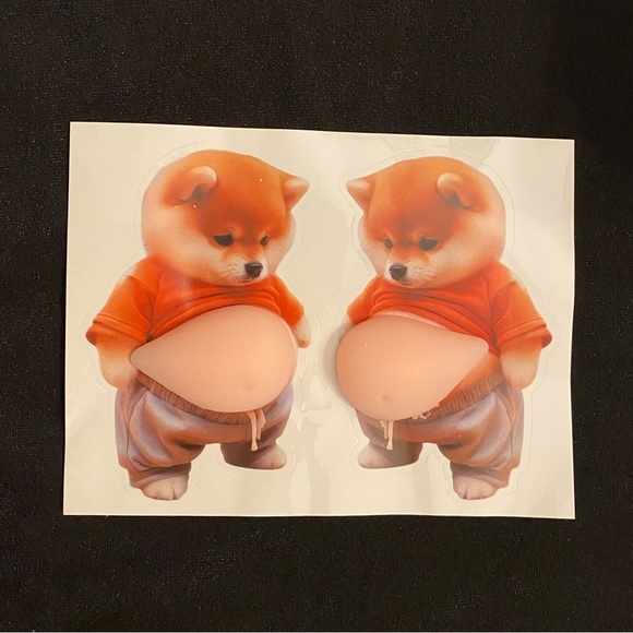 unbranded Other - Pudgy Belly Doggy 3D Fidget Sticker Set - Help for stress & anxiety, ADHD NWOT